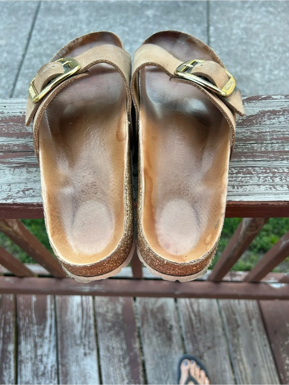 Women’s Birkenstock Madrid brown leather sandals Size 10